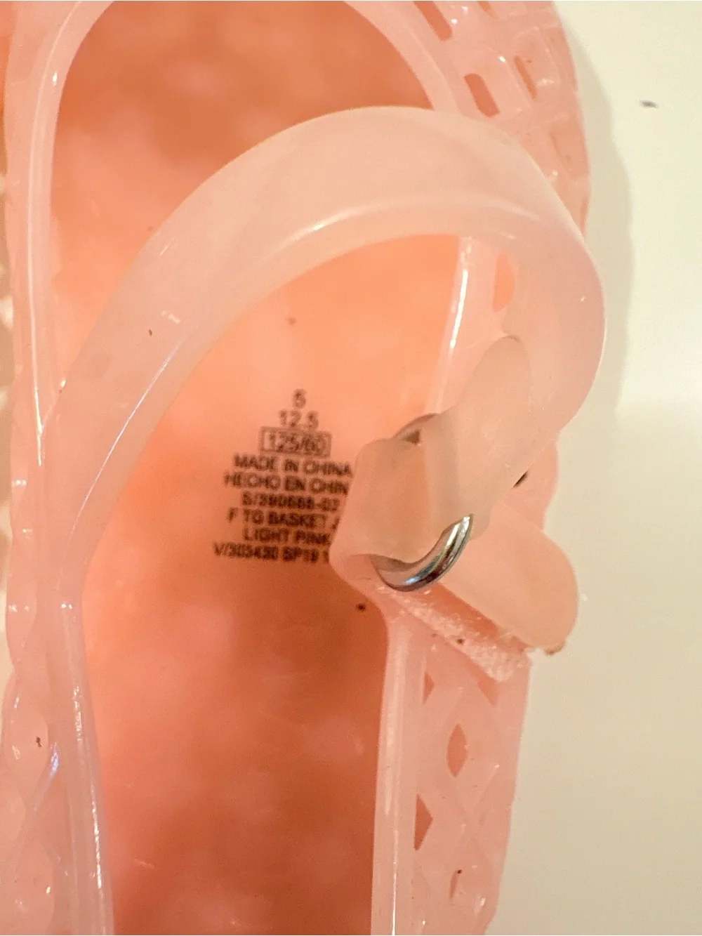 Pink Jelly Mary Jane Shoes-infant size 5 old navy